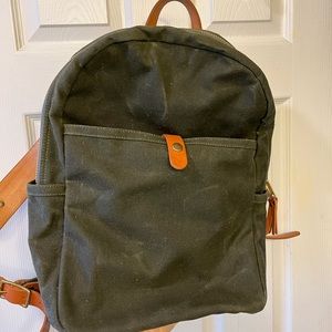Winter Session waxed canvas backpack